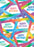Folded Gift Wrap Rainbow Happy Birthday Stripes