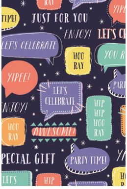 Wrapping Paper WEW732 Celebration Text