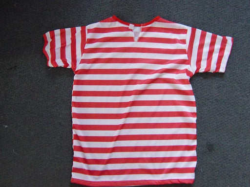 Wally T-Shirt Red White Stripe Medium
