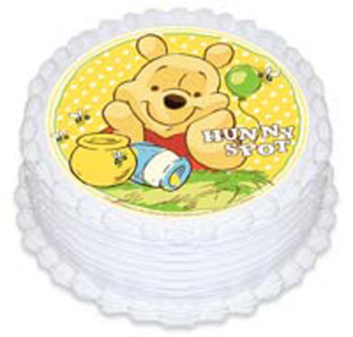Winnie The Pooh & Bees Round Edible Image - 6.3 Inch 16cm