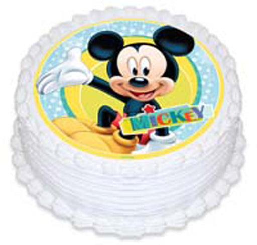 Mickey Mouse Round Edible Icing Image - 6.3 Inch / 16cm