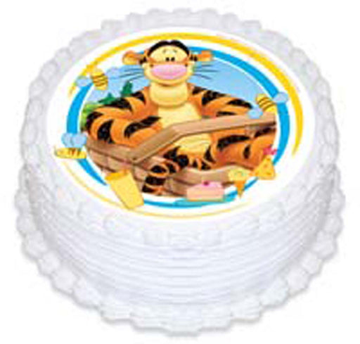 Winnie The Pooh - Tigger Round Edible Icing Image - 6.3 Inch / 16cm