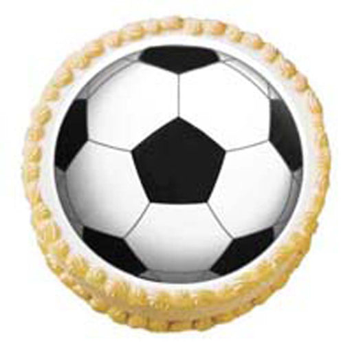 Soccer Ball Round Edible Icing Image - 6.3 Inch / 16cm