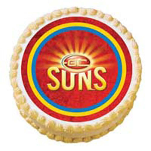 Gold Coast Suns Round Edible Icing Image - 6.3 Inch / 16cm