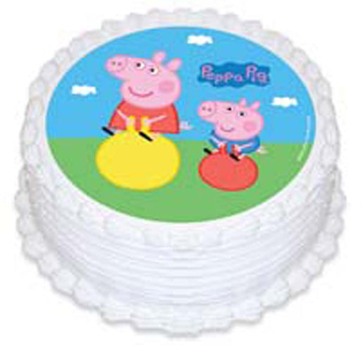 Peppa Pig Round Edible Icing Image - 6.3 Inch / 16cm