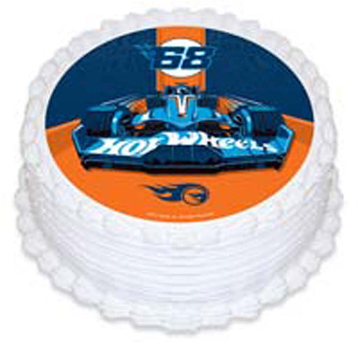 Hot Wheels Round Edible Icing Image - 6.3 Inch / 16cm