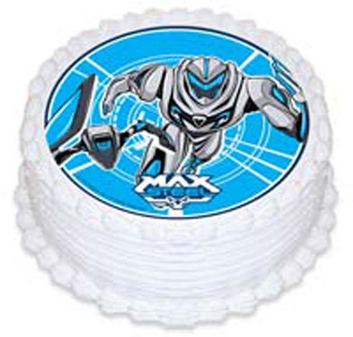 Max Steel Round Edible Icing Image - 6.3 Inch / 16cm