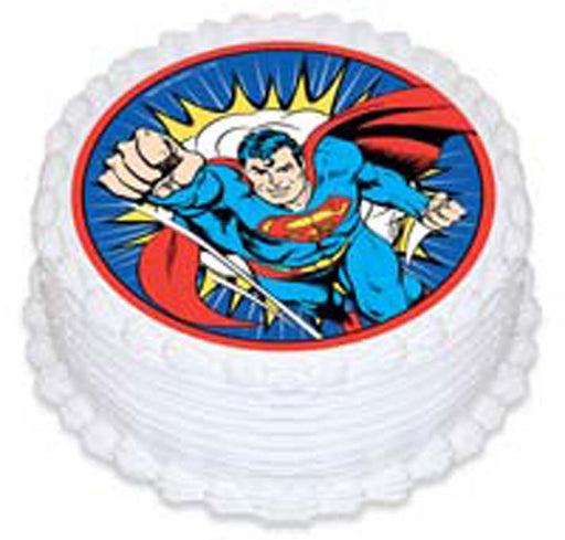 Superman - Round Edible Icing Image - 6.3 Inch / 16cm