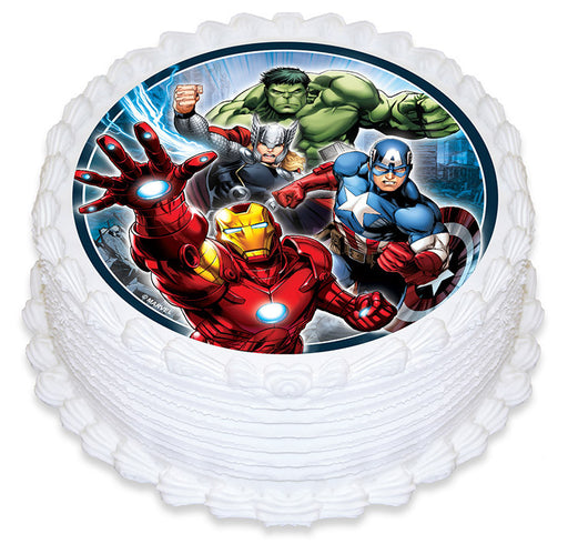 Avengers - Round Edible Icing Image - 6.3 Inch / 16cm