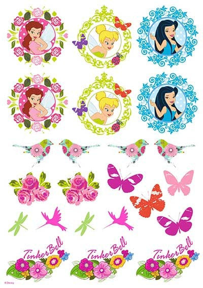 Disney Fairies Icons Sheet A4 Edible Image