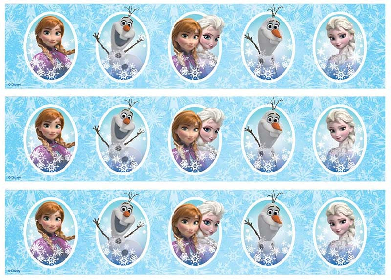 Disney Frozen - Cake Strips A4 Edible Image