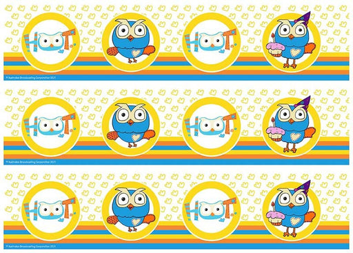 Hoot Cake Strip A4 Edible Image