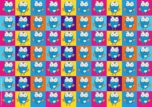 Hoot Pattern Sheet A4 Edible Image