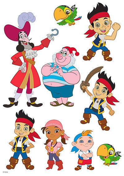 Disney Jake And The Never Land Pirates - Character Sheet A4 Edible Image