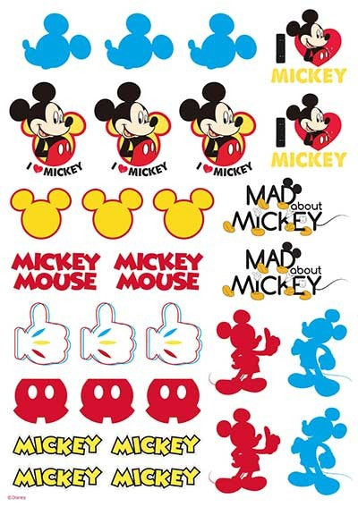 Mickey Mouse - Icons Sheet A4 Edible Image
