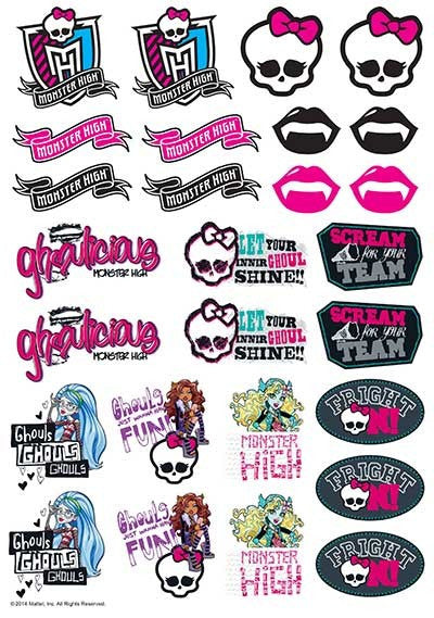 Monster High - Icons Sheet A4 Edible Image