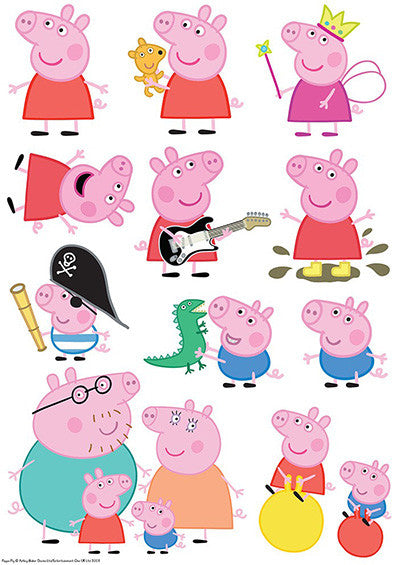 Peppa Pig Character Sheet A4 Edible Image