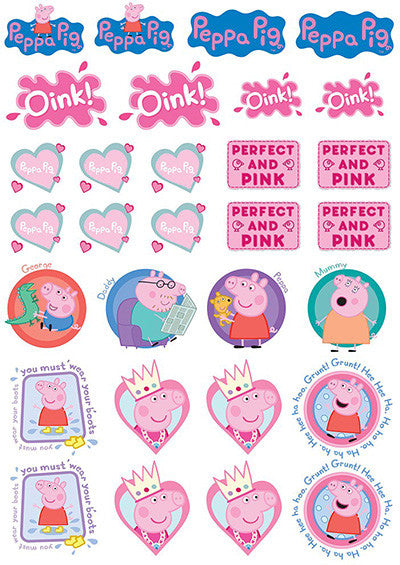 Peppa Pig Icons Sheet A4 Edible Image