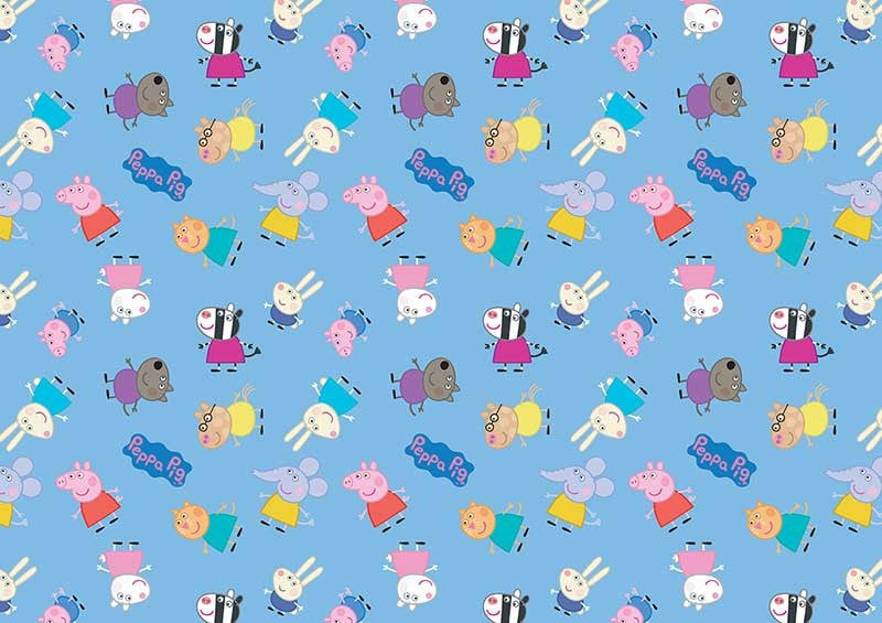 Peppa Pig Pattern Sheet A4 Edible Image — Red Fox Party Supplies