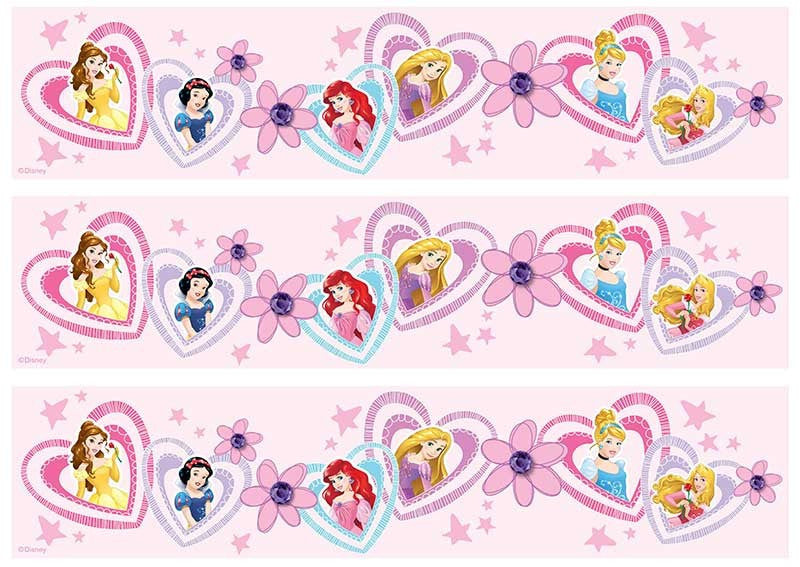 Disney Princess - Cake Strips A4 Edible Image