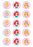 Disney Princess - Cinderella, Ariel, Aurora 2 Inch/5cm Cupcake Image Sheet - 15 Per Sheet