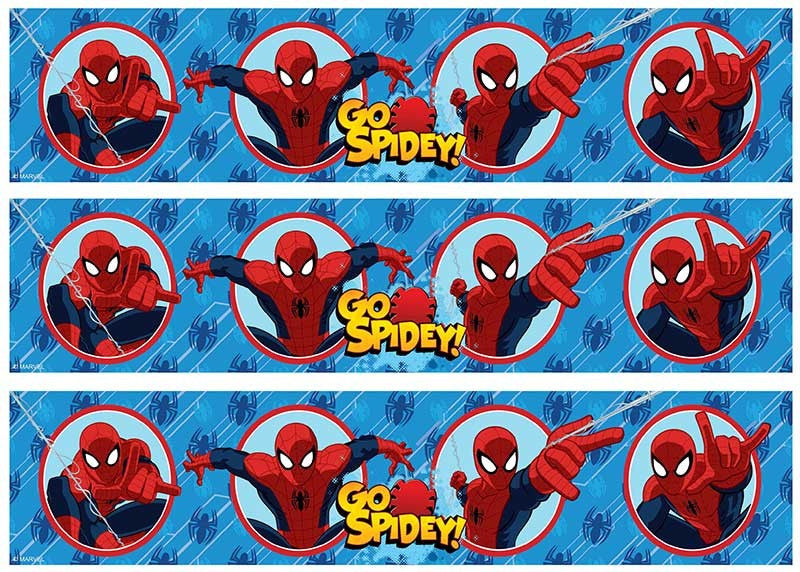 Spiderman Cake Strips A4 Edible Image