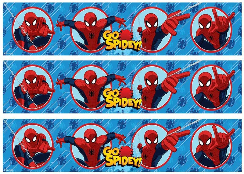 Spiderman Cake Strips A4 Edible Image