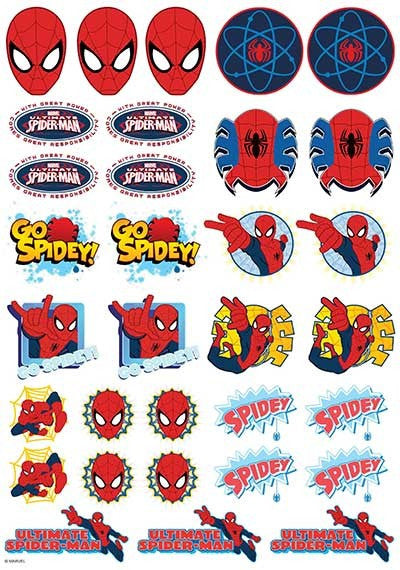 Spiderman Icons Sheet A4 Edible Image