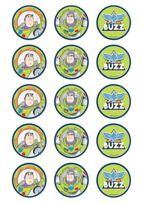 Toy Story - Buzz - 2 Inch/5cm Cupcake Image Sheet - 15 Per Sheet