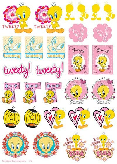 Tweety - Icons Sheet A4 Edible Image