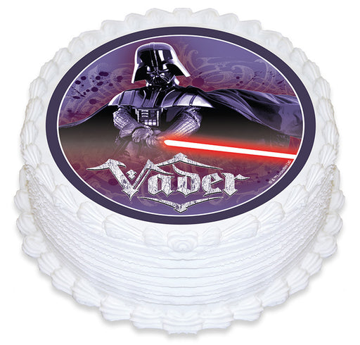 Star Wars - Darth Vader Round Edible Icing Image - 6.3 Inch / 16cm