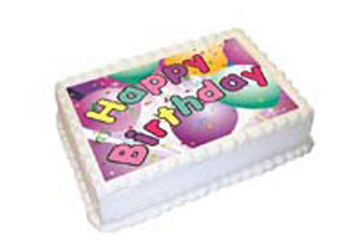 Happy Birthday Girl - A4 Edible Icing Image - 29.7cm X 21cm (Approx.)