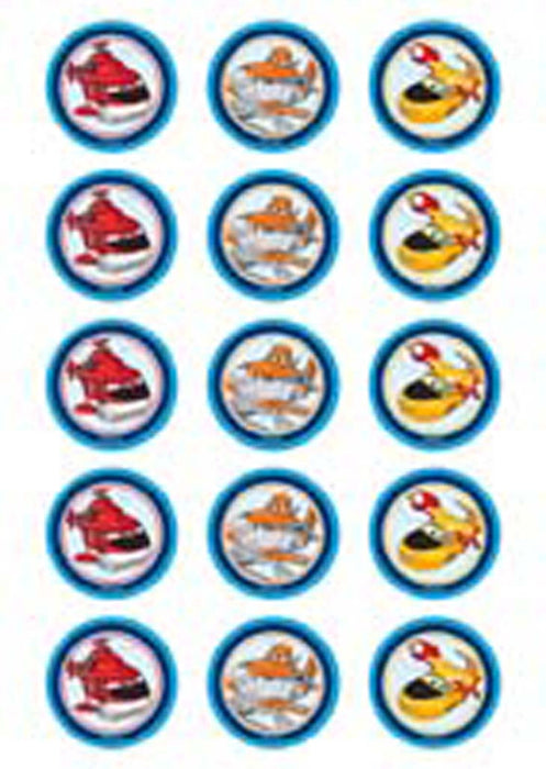 Disney Planes 2 Inch/5cm Cupcake Image Sheet - 15 Per Sheet