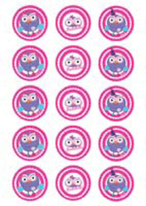 Hootabelle 2 Inch/5cm Cupcake Image Sheet - 15 Per Sheet