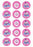 Hootabelle 2 Inch/5cm Cupcake Image Sheet - 15 Per Sheet