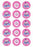 Hootabelle 2 Inch/5cm Cupcake Image Sheet - 15 Per Sheet