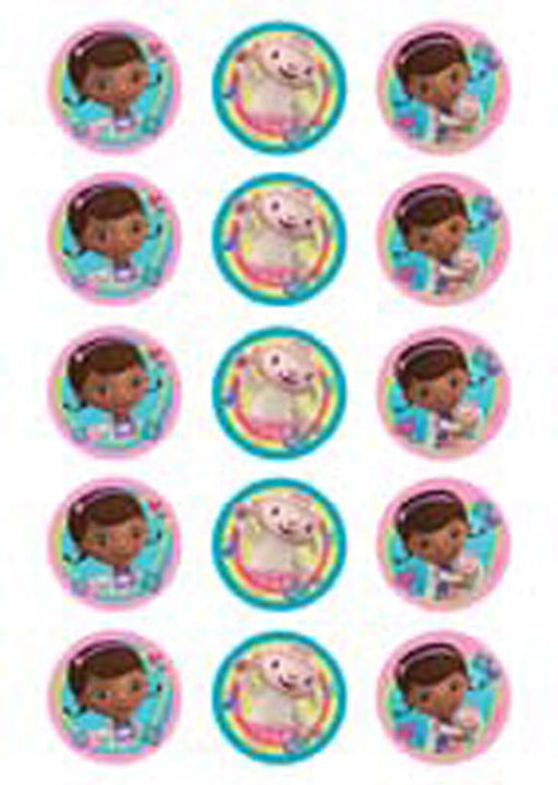 Doc Mcstuffins 2 Inch/5cm Cupcake Image Sheet - 15 Per Sheet