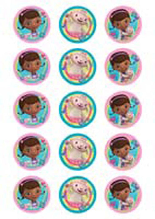 Doc Mcstuffins 2 Inch/5cm Cupcake Image Sheet - 15 Per Sheet