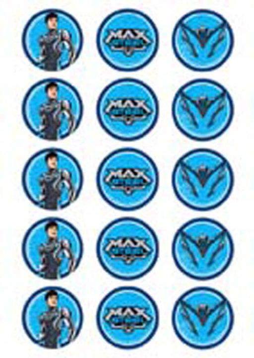 Max Steel - 2 Inch/5cm Cupcake Image Sheet - 15 Per Sheet