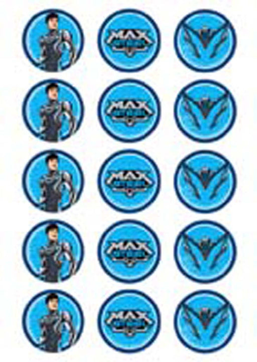 Max Steel - 2 Inch/5cm Cupcake Image Sheet - 15 Per Sheet