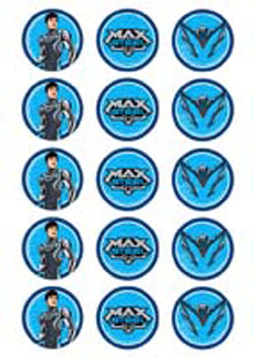 Max Steel - 2 Inch/5cm Cupcake Image Sheet - 15 Per Sheet