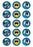 Batman - 2 Inch/5cm Cupcake Image Sheet - 15 Per Sheet
