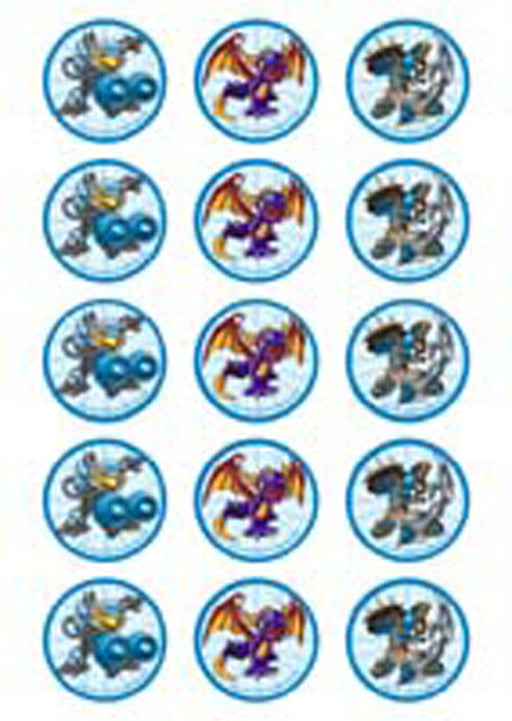 Skylanders - 2 Inch/5cm Cupcake Image Sheet - 15 Per Sheet