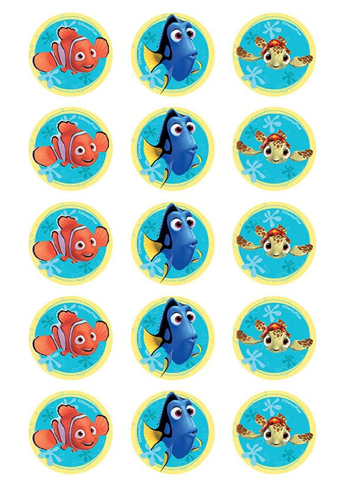 Finding Nemo 2 Inch/5cm Cupcake Image Sheet - 15 Per Sheet