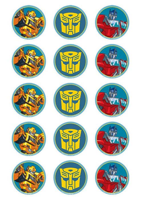 Transformers 2 Inch/5cm Cupcake Image Sheet - 15 Per Sheet