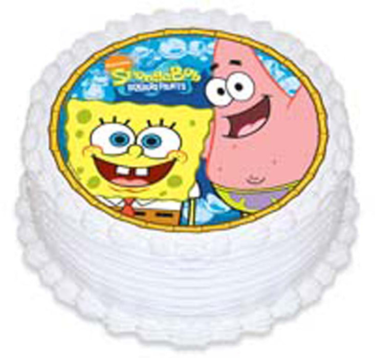 Spongebob Round Edible Icing Image - 6.3 Inch / 16cm