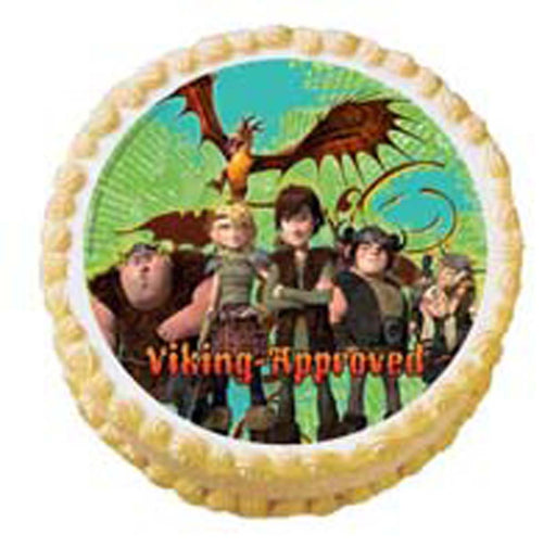 How To Train Your Dragon Round Edible Icing Image - 6.3 Inch / 16cm