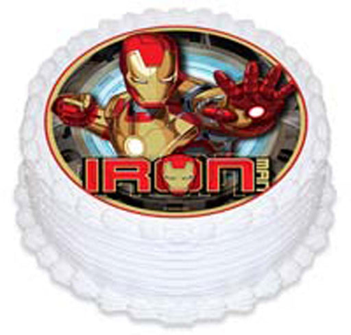 Iron Man Round Edible Icing Image - 6.3 Inch / 16cm