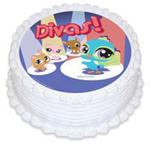 Littlest Pet Shop Round Edible Icing Image - 6.3 Inch / 16cm