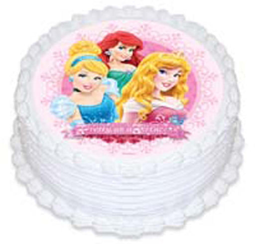 Disney Princess Round Edible Icing Image - 6.3 Inch / 16cm